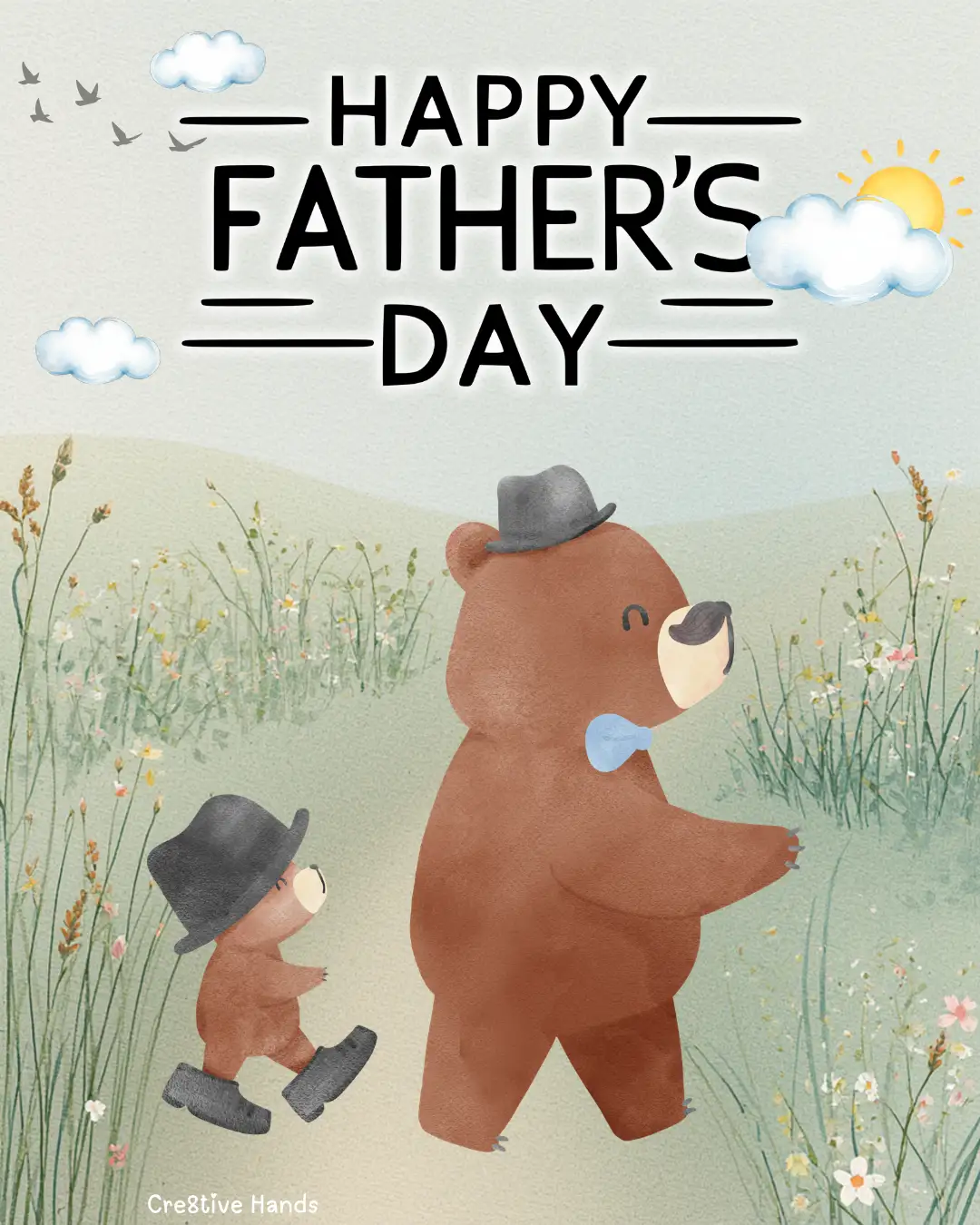 Happy Father’s Day Bear Poster — Preview